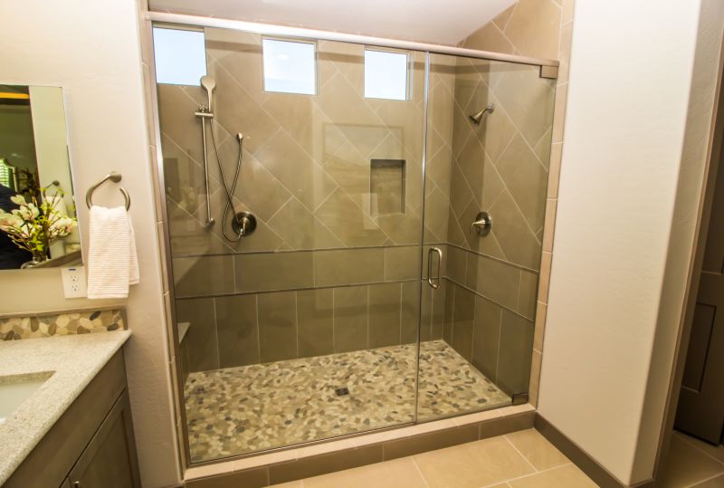 Minimalist Shower with Frameless Glass