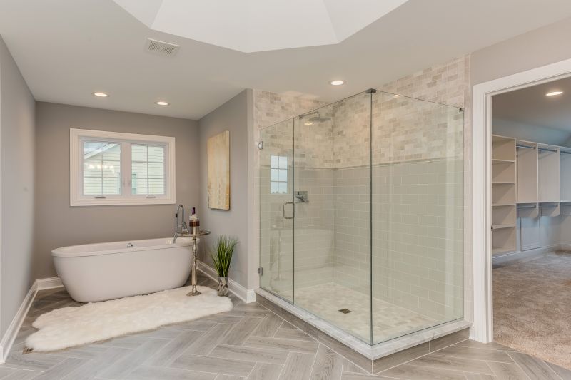 Open-Plan Shower Space with Glass Walls